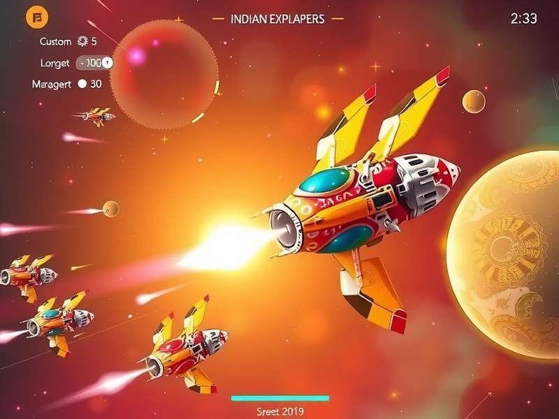Cosmic Explorers Indian festival event showing colorful spaceships